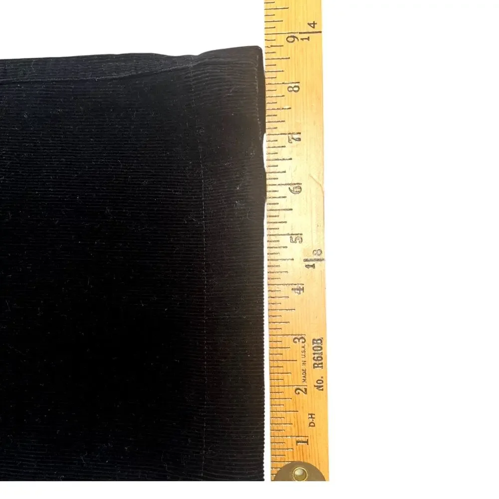 Jones New York Sport Corduroy Pants Straight Leg Black High Rise Stretch - 12